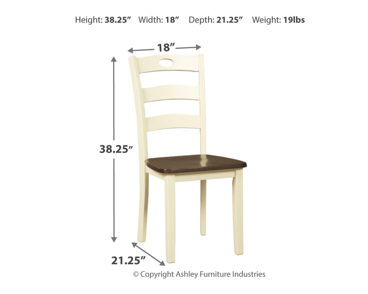 Ashley Express - Silla auxiliar de comedor Woodanville (2 unidades)