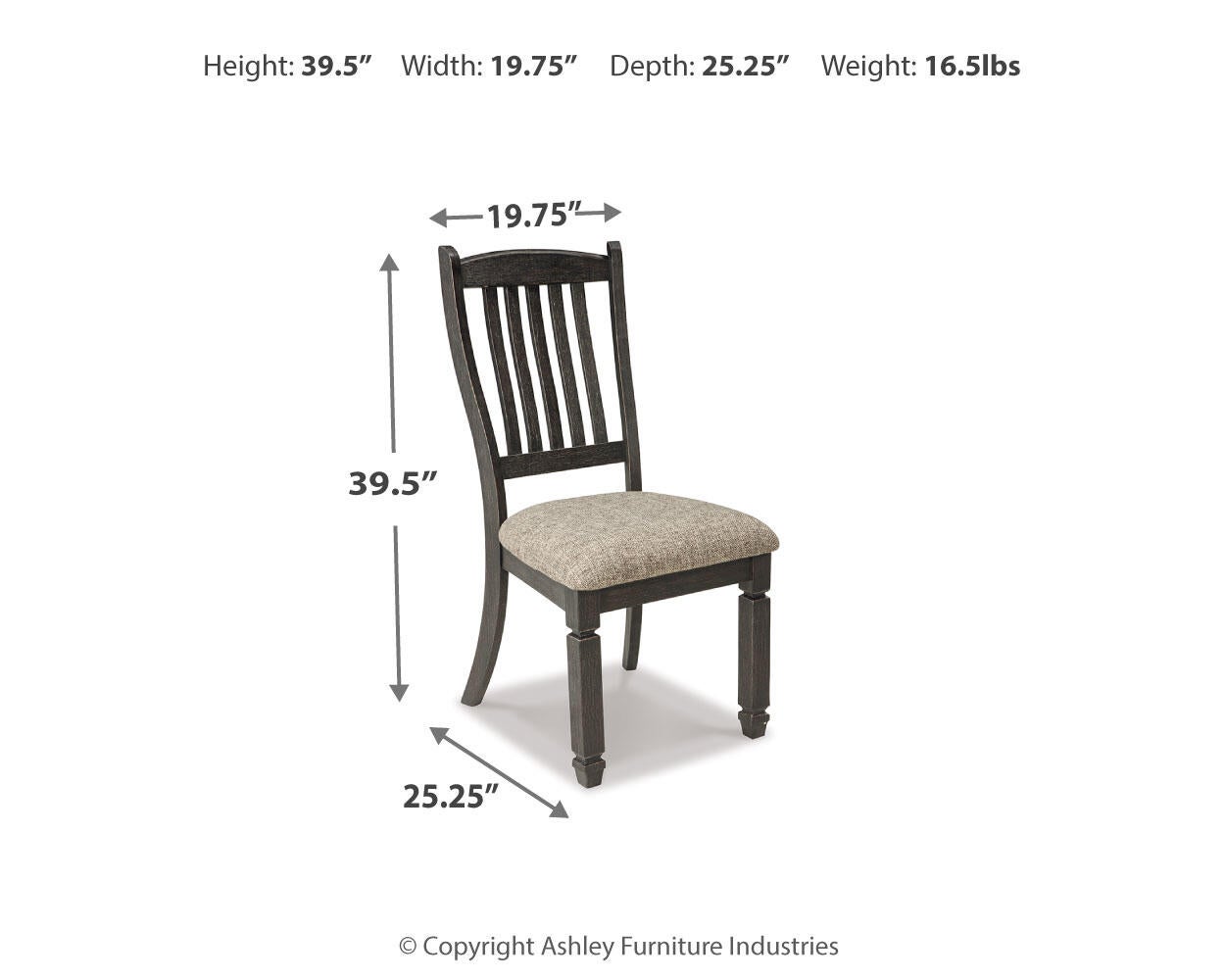Ashley Express - Silla auxiliar UPH para comedor Tyler Creek (2 unidades)