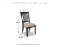 Ashley Express - Silla auxiliar UPH para comedor Tyler Creek (2 unidades)