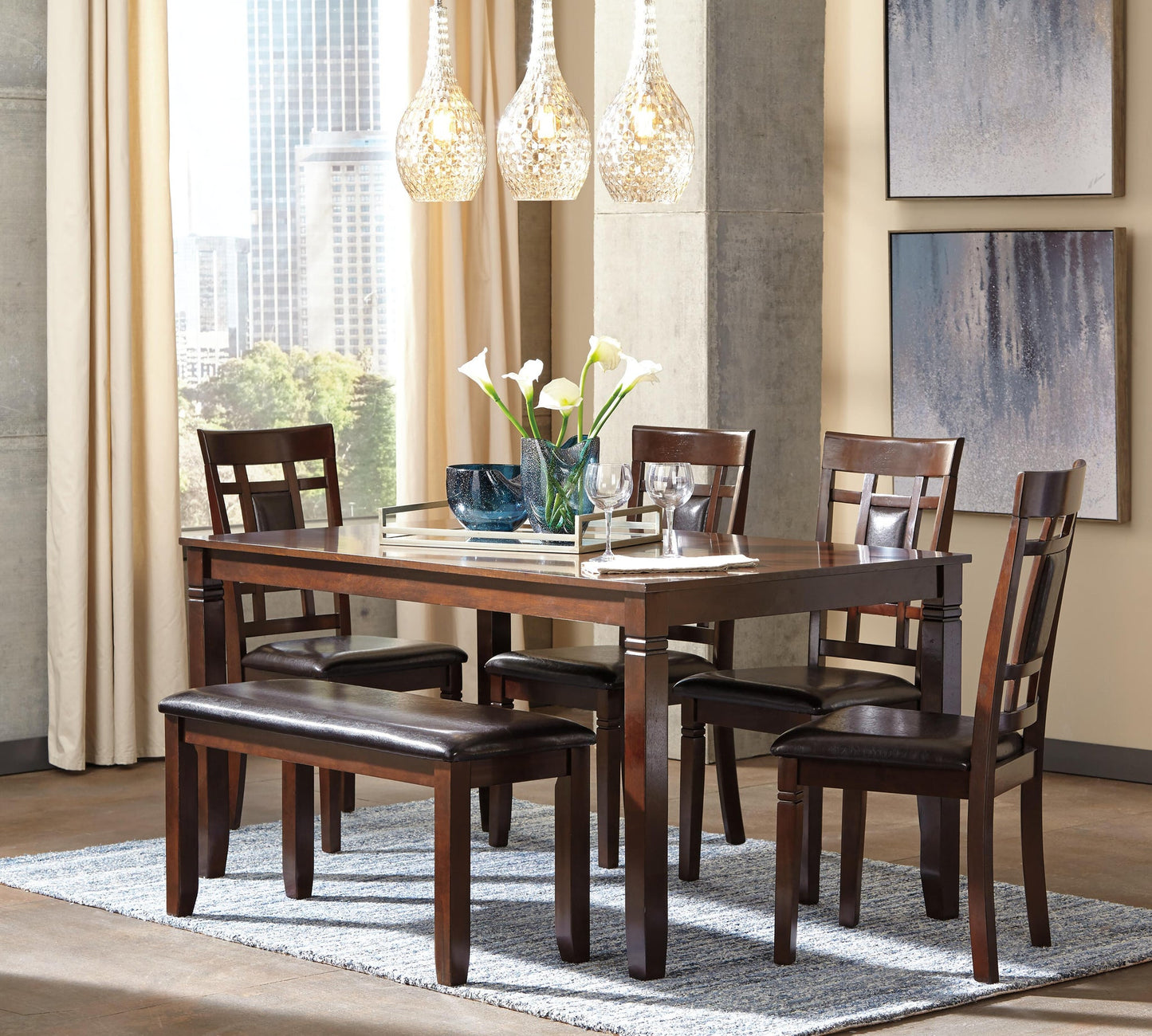 Juego de mesa de comedor Bennox (6 piezas)
