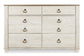 Cómoda Willowton de seis cajones