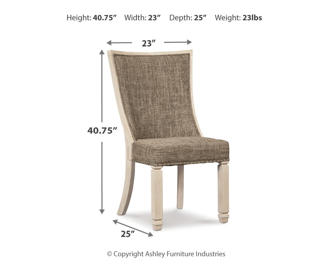 Ashley Express - Silla auxiliar UPH de comedor Bolanburg (2 unidades)