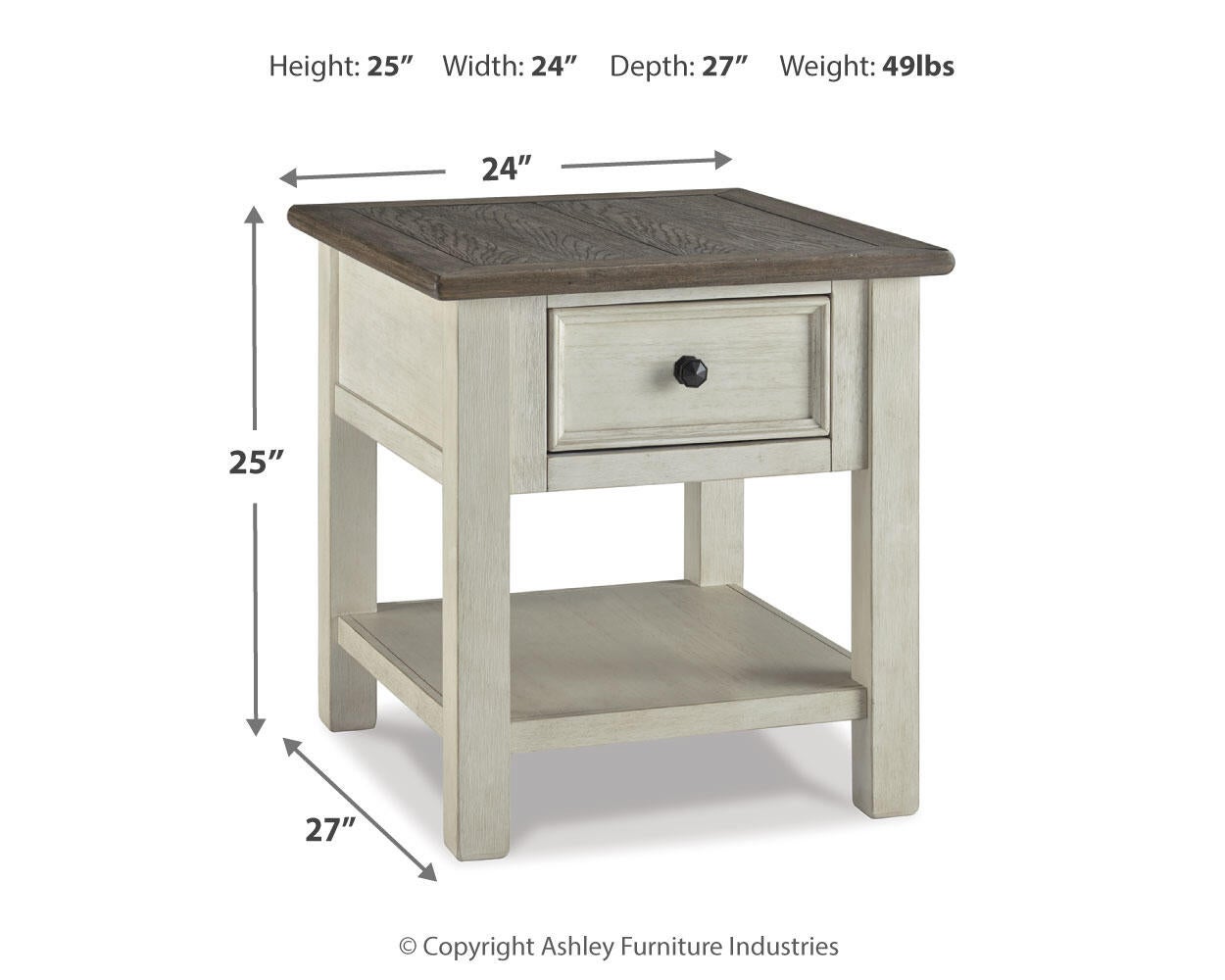 Ashley Express - Mesa auxiliar rectangular Bolanburg