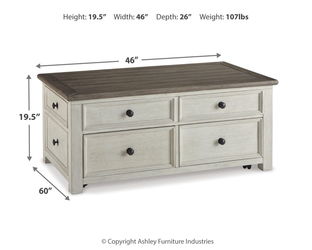 Ashley Express - Mesa de cóctel elevable Bolanburg