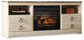 Mueble para TV Willowton de 64" con chimenea eléctrica