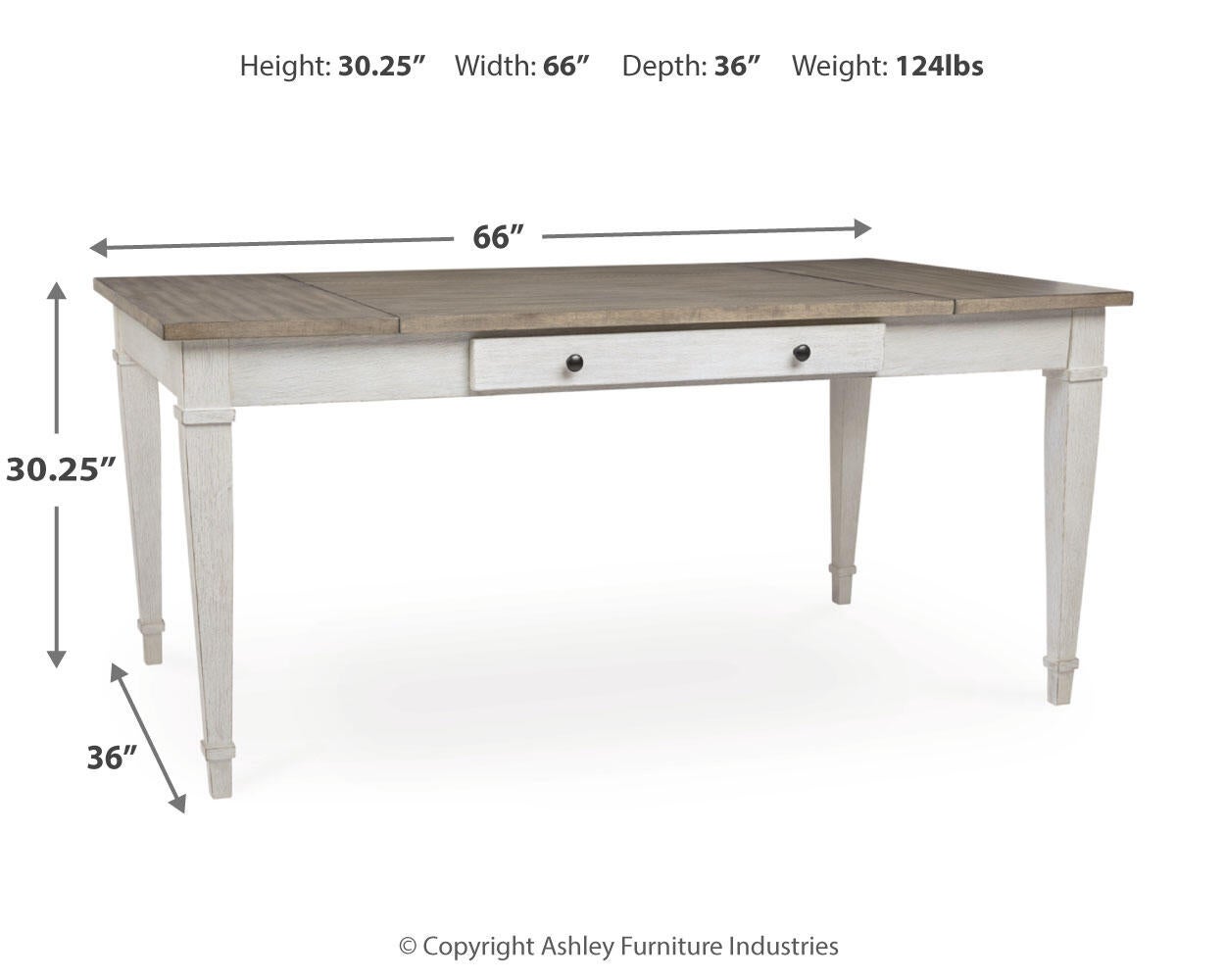 Ashley Express - Mesa Skempton RECT DRM con almacenamiento