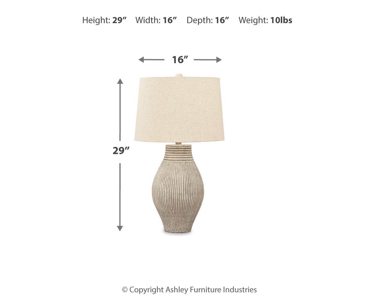 Ashley Express - Lámpara de mesa de papel Layal (1 unidad)