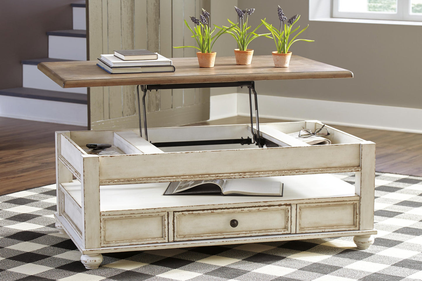 Ashley Express - Mesa de cóctel elevable Realyn
