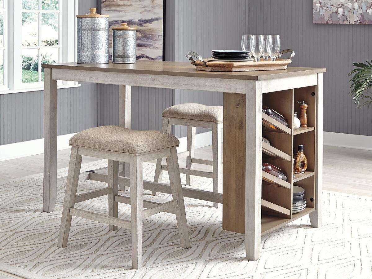Ashley Express - Mesa de mostrador rectangular Skempton con almacenamiento