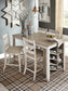 Ashley Express - Mesa de mostrador rectangular Skempton con almacenamiento
