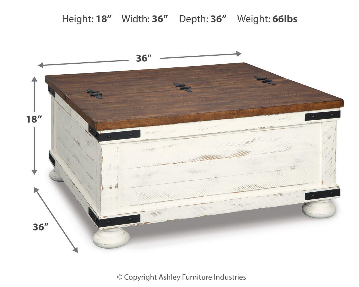 Ashley Express - Mesa de cóctel Wystfield con almacenamiento