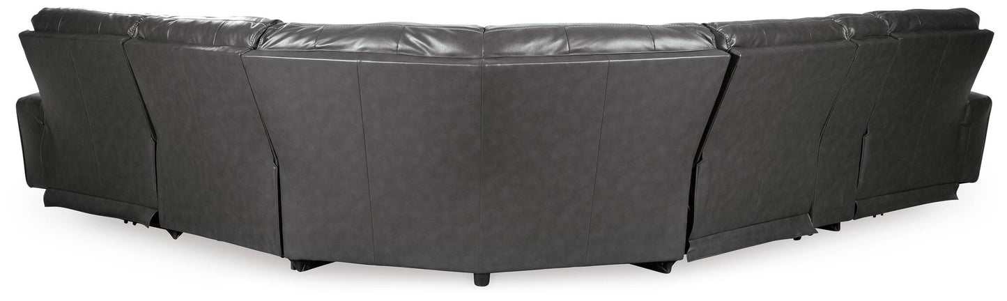 Seccional reclinable eléctrico Samperstone de 6 piezas