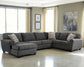 Seccional Ambee de 3 piezas con chaise longue