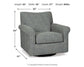 Sillón giratorio con acento deslizante Renley