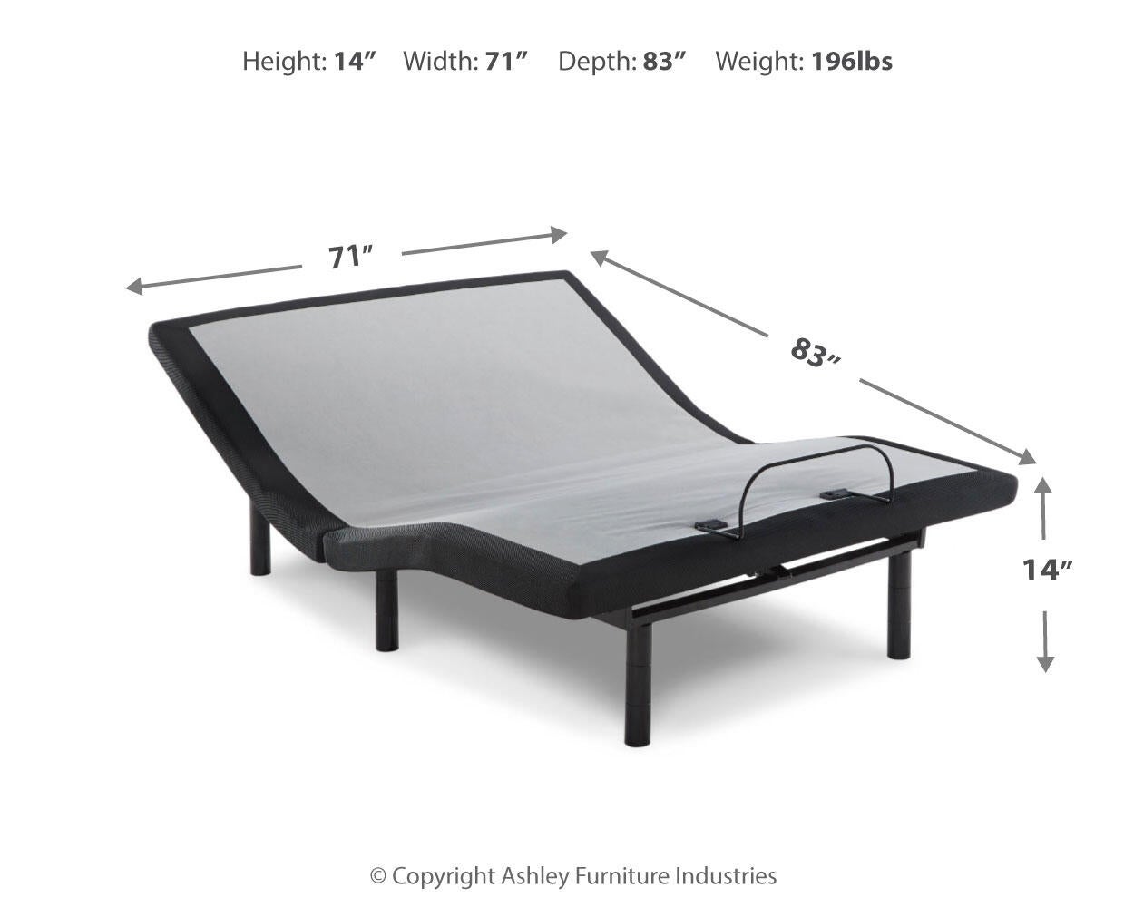 Base ajustable Best Cal King con modelo de cabeza y pies
