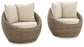Sillón giratorio Danson con cojín (2 unidades)