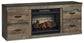 Ashley Express - Mueble de TV Trinell con chimenea eléctrica