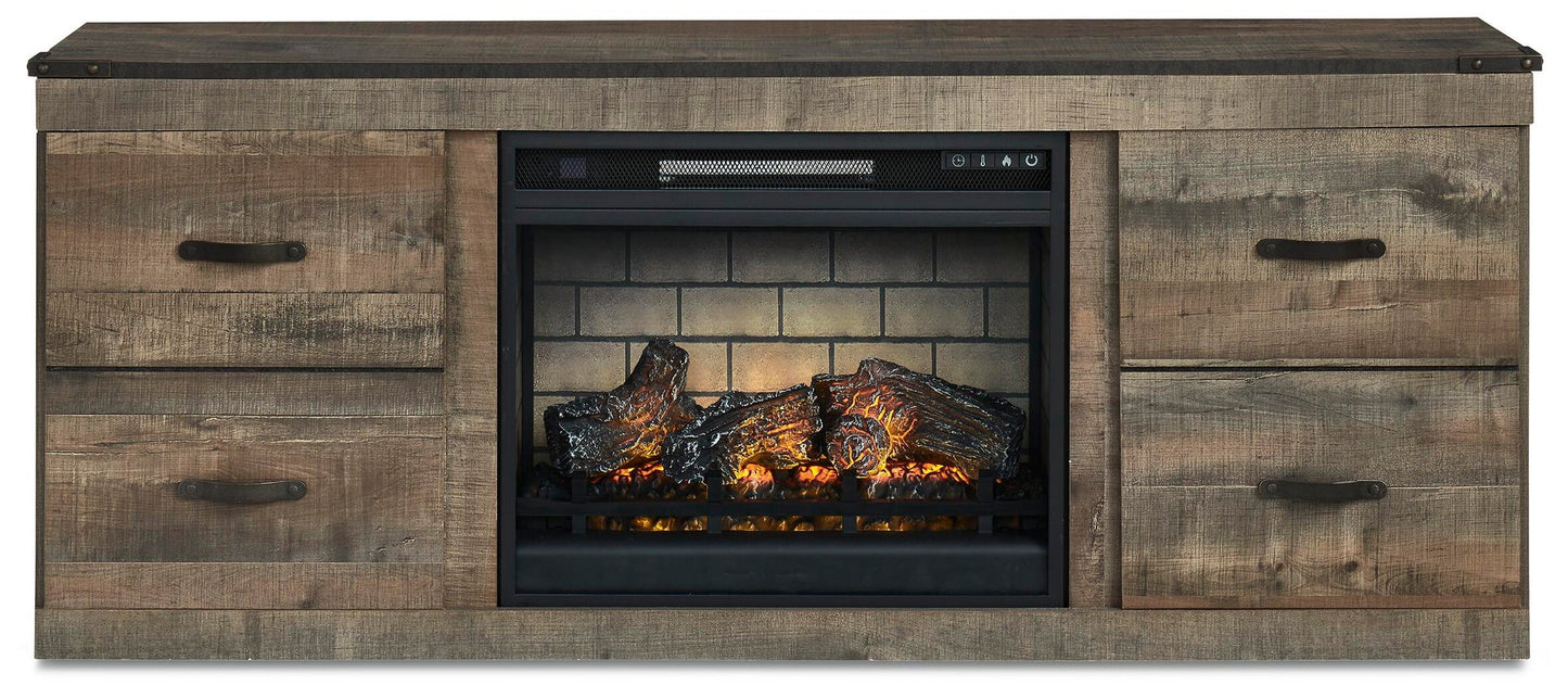 Ashley Express - Mueble de TV Trinell con chimenea eléctrica