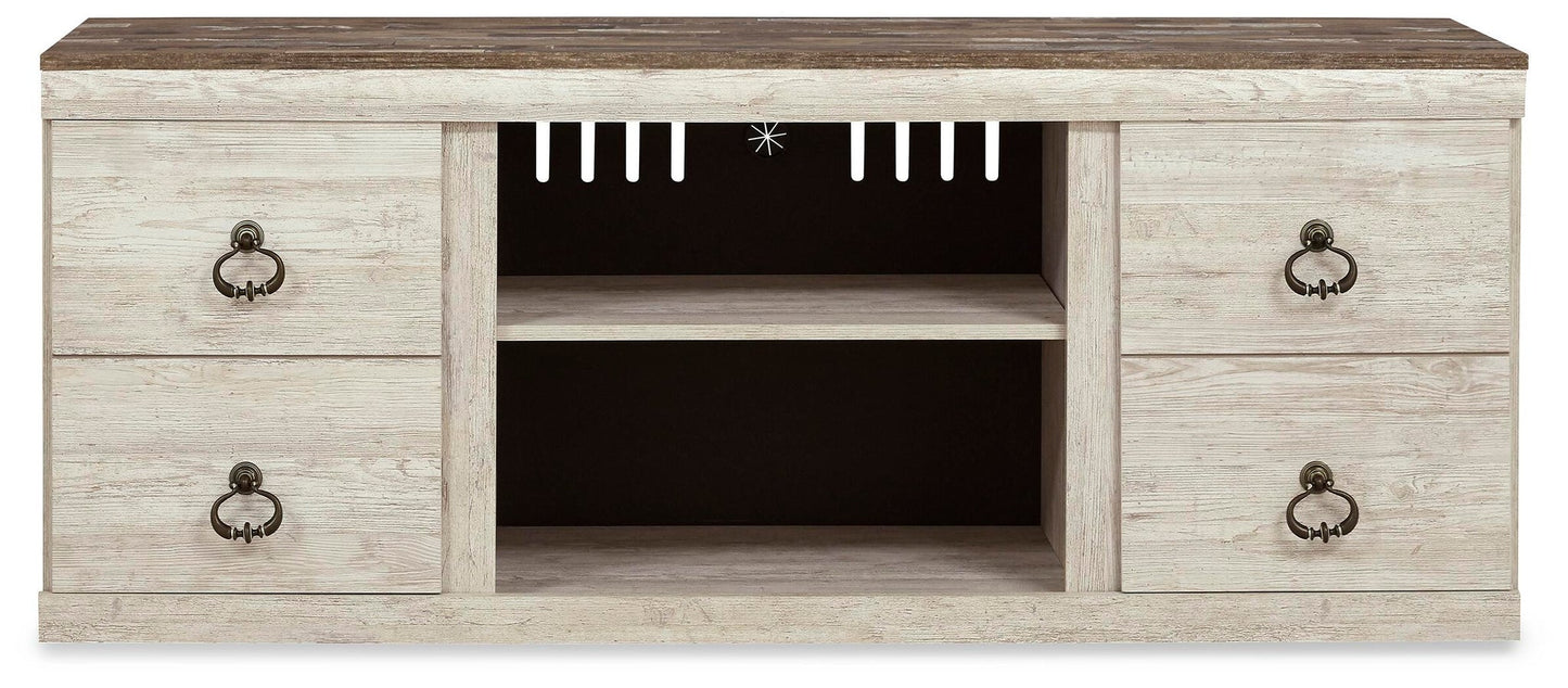 Ashley Express - Mueble para TV LG Willowton con opción de chimenea