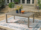 Mesa de comedor RECT frente a la playa EXT