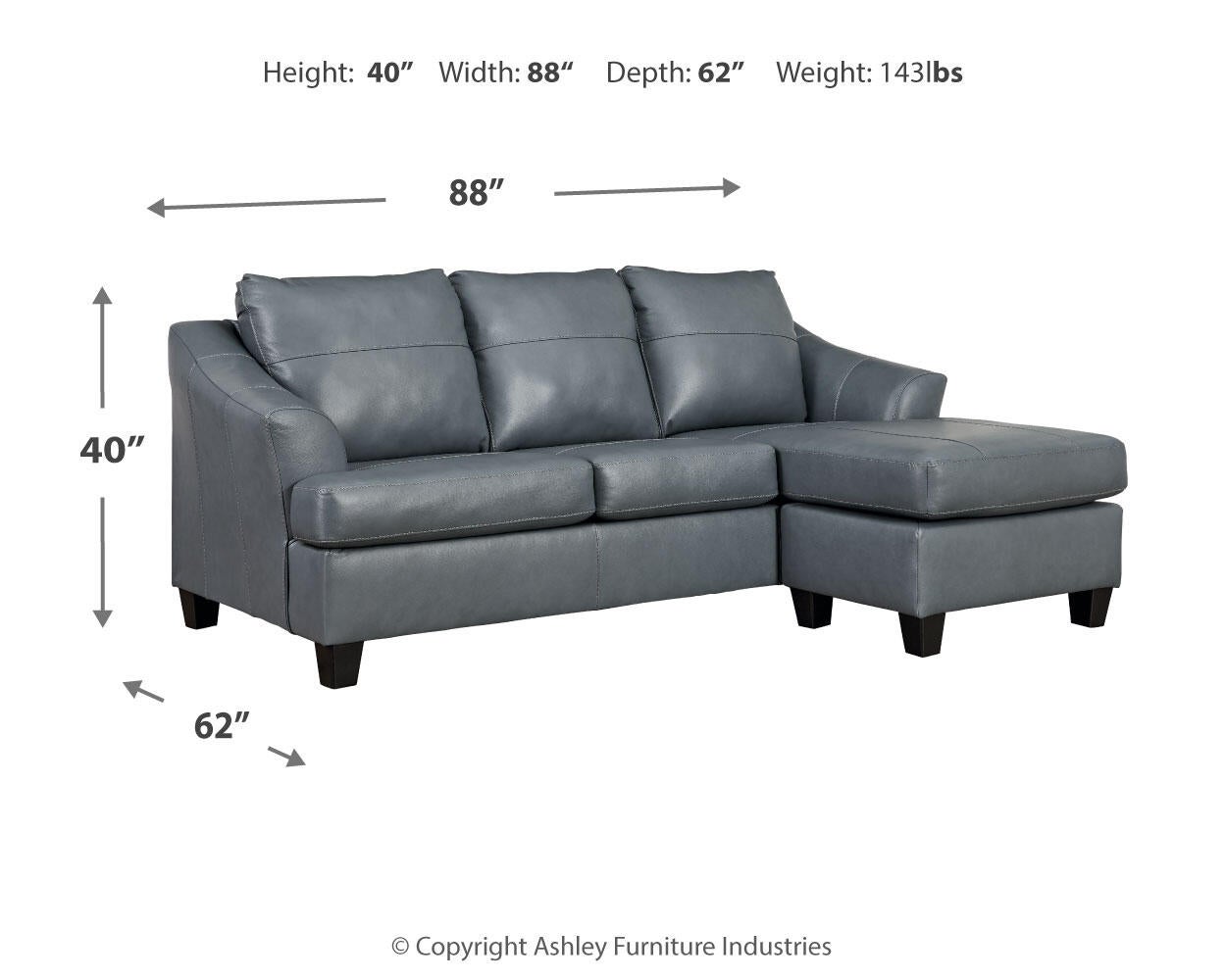 Sofá chaise longue Génova