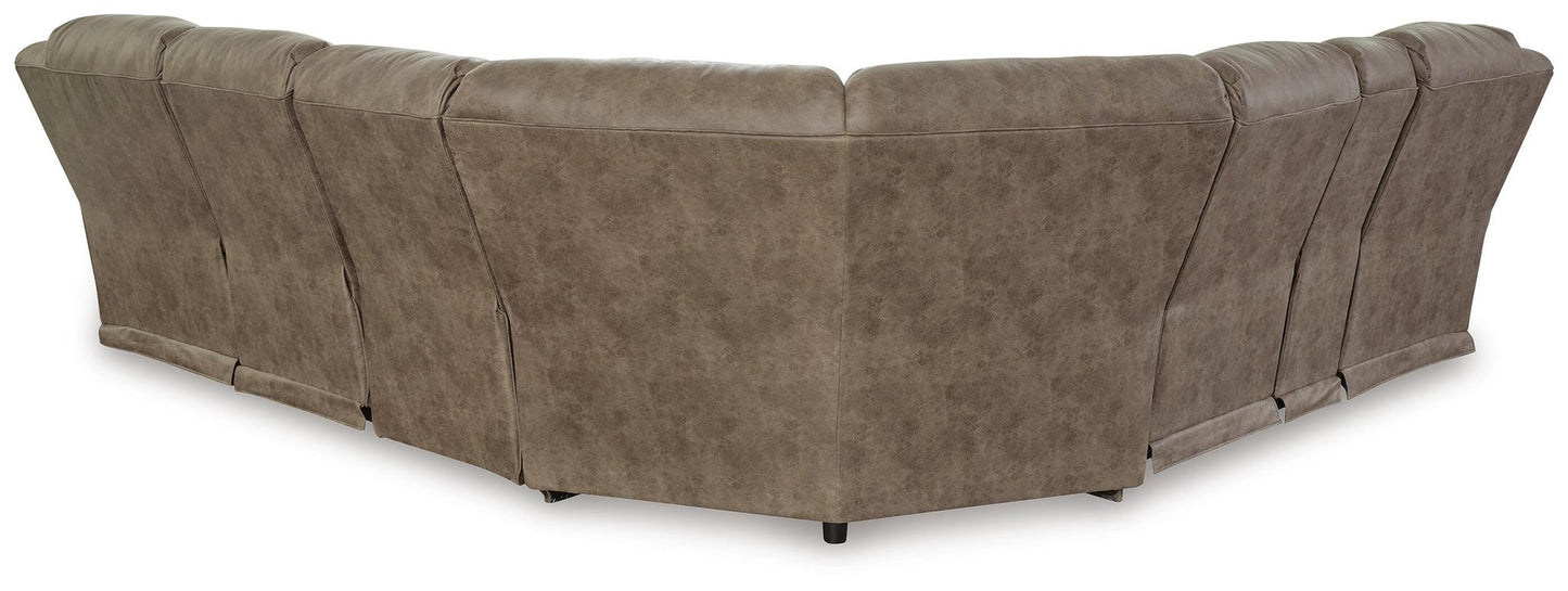 Seccional reclinable eléctrico Ravenel de 4 piezas