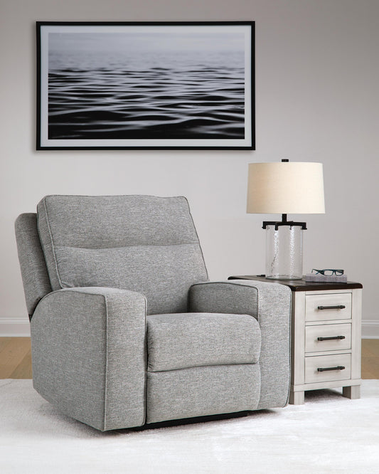 Sillón reclinable eléctrico Biscoe con reposacabezas ajustable