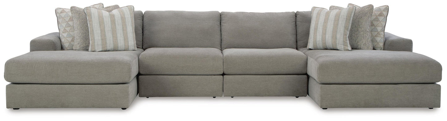 Chaise longue seccional doble de 4 piezas Avaliyah
