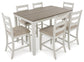 Conjunto de mesa de mostrador Skempton RECT DRM (7 unidades)