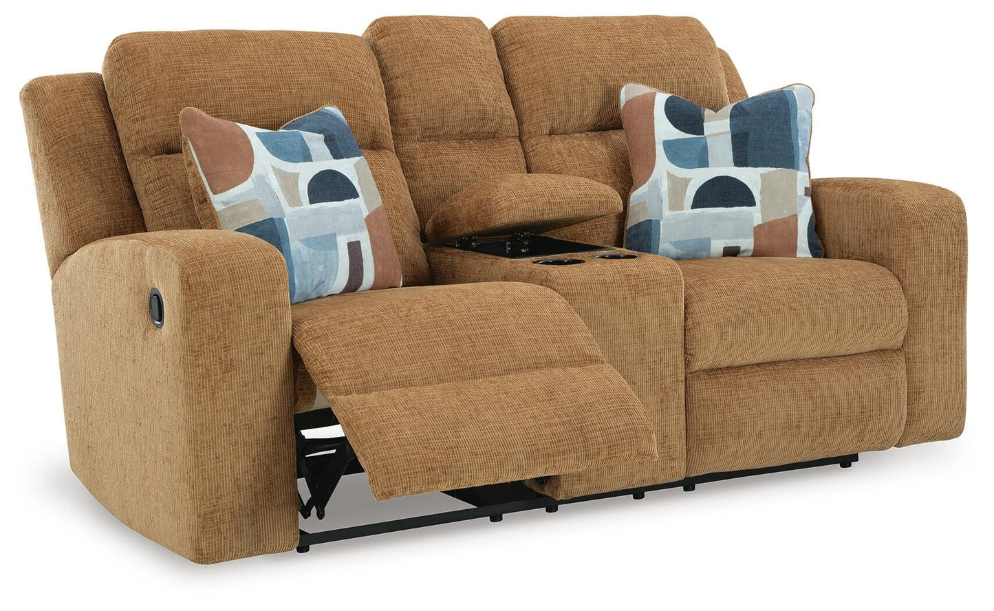 Loveseat doble recreativo Kanlow con consola