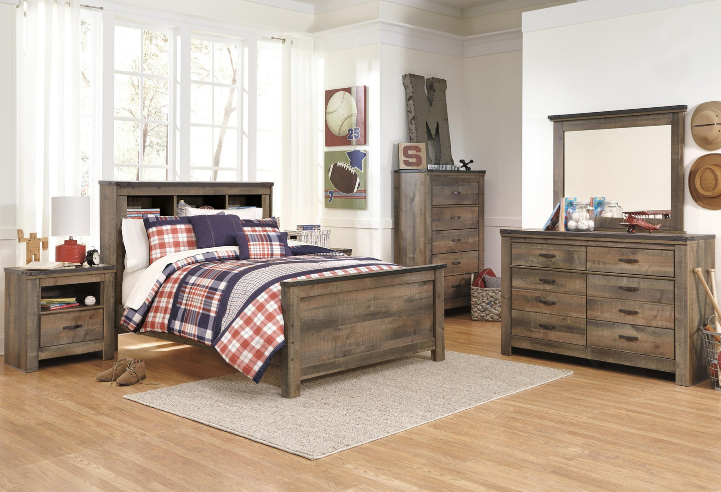 Ashley Express - Cama con librería Trinell