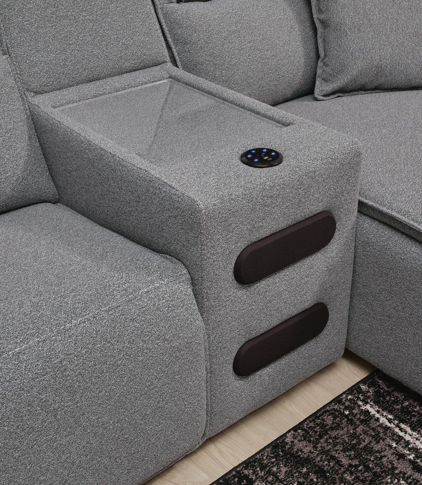 Seccional reclinable eléctrico ModMax II de 7 piezas con chaise longue