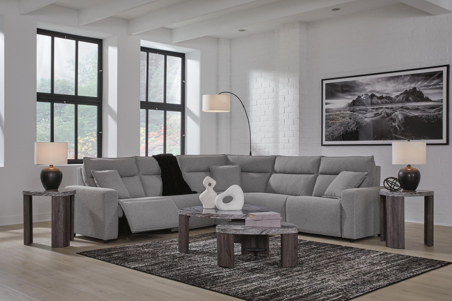 Seccional reclinable eléctrico ModMax II de 5 piezas