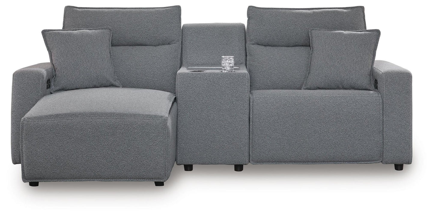 Seccional reclinable eléctrico de 3 piezas ModMax II con chaise longue