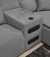 Seccional reclinable eléctrico de 3 piezas ModMax II con chaise longue