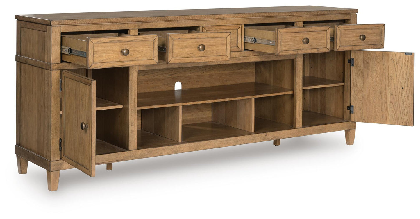 Mueble de TV Sharlance XL con opción de chimenea