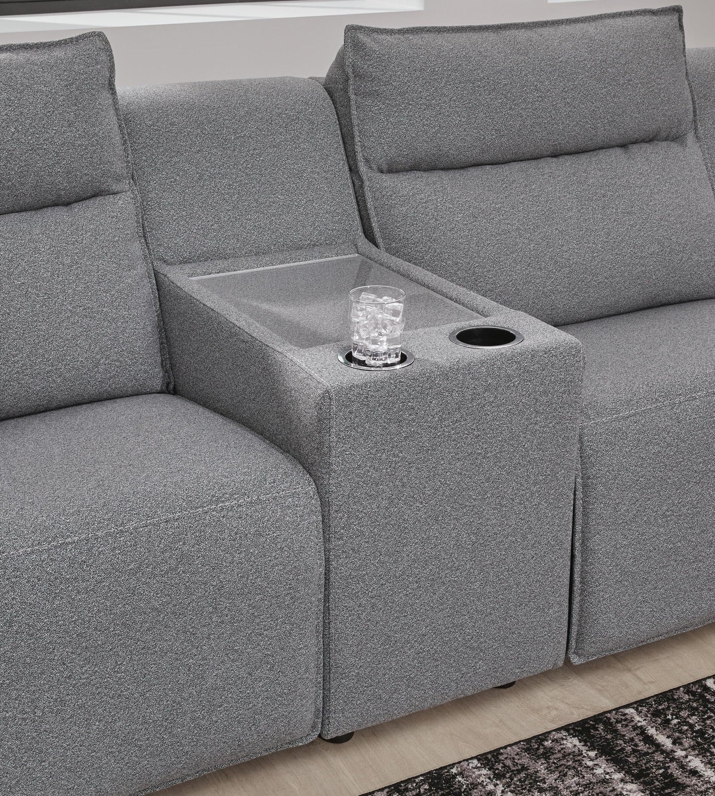Seccional reclinable eléctrico ModMax II de 6 piezas con chaise longue