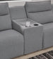 Seccional reclinable eléctrico ModMax II de 6 piezas con chaise longue