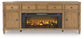 Mueble para TV Sharlance de 81" con chimenea eléctrica