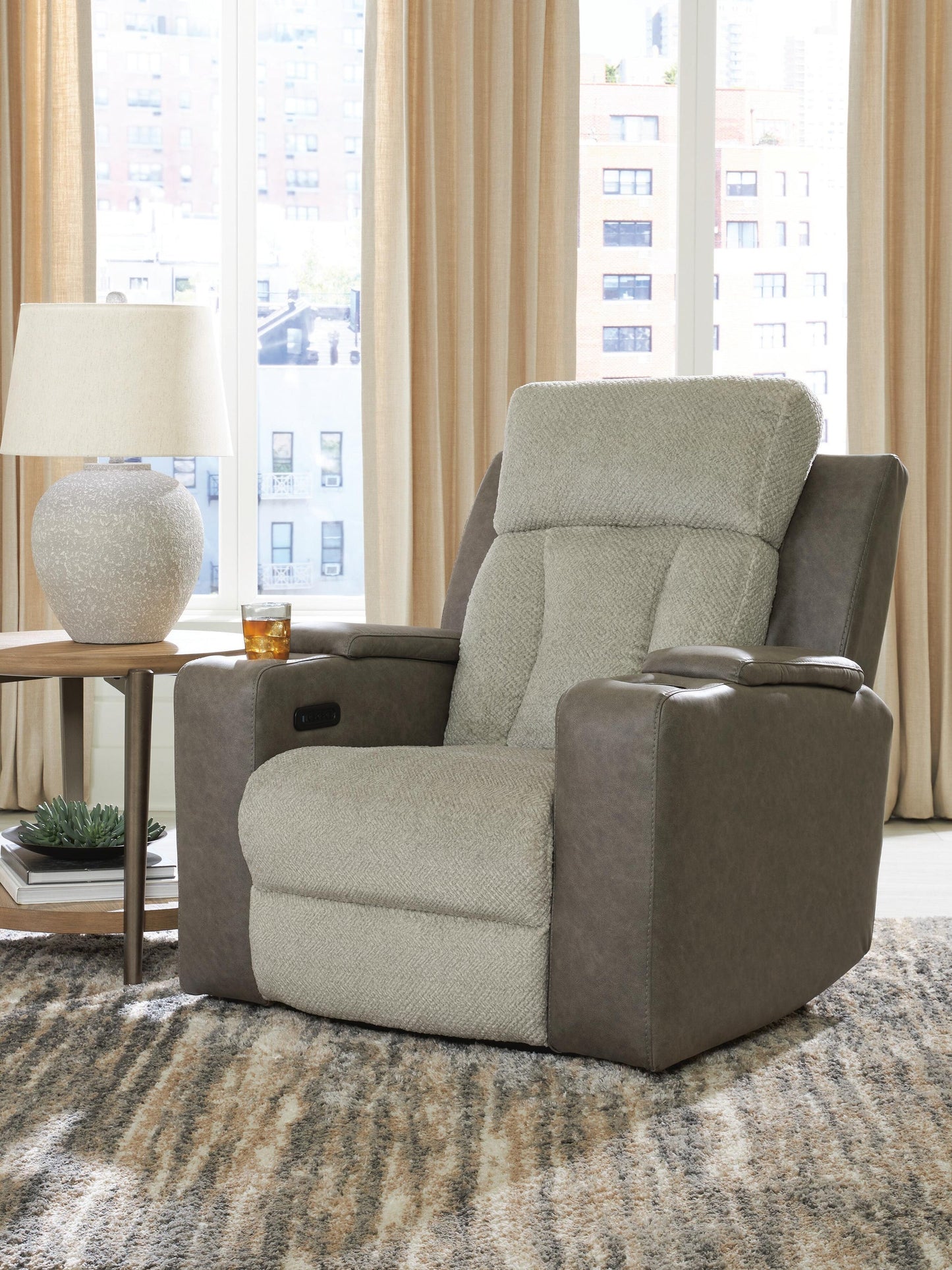 Sillón reclinable eléctrico WhipLash/reposacabezas ajustable
