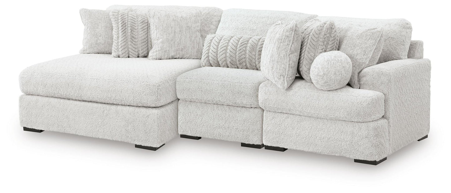 Seccional de 3 piezas Cuddle Plush con chaise longue