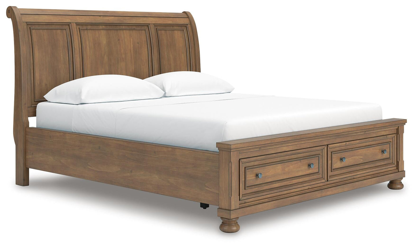 Cama tipo trineo Feddinger California King con almacenamiento