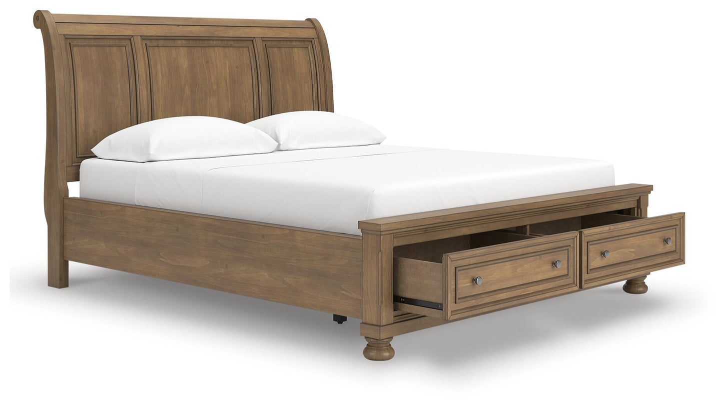 Cama tipo trineo Feddinger California King con almacenamiento