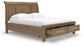Cama tipo trineo Feddinger California King con almacenamiento