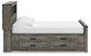 Cama Frandern con librería completa y almacenamiento