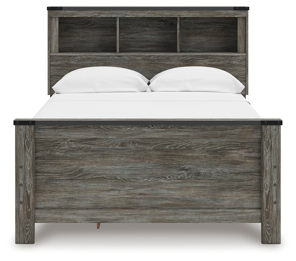 Cama Frandern con librería completa y almacenamiento