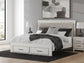 Zuraleus King Upholstered Panel Platform Storage Bed