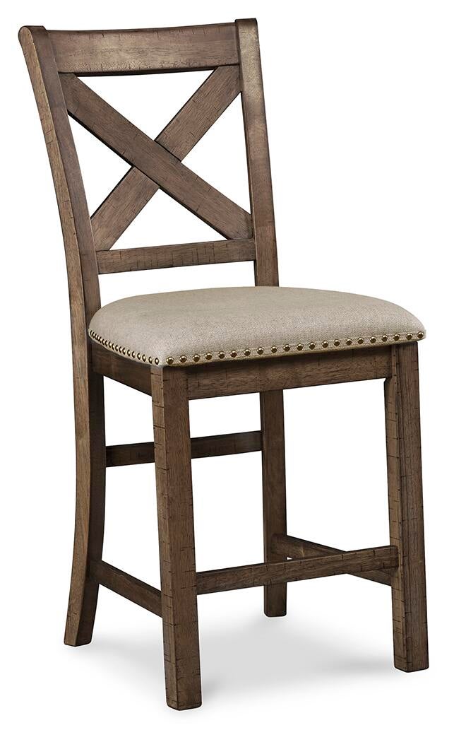 Mesa de comedor de altura de mostrador Moriville y 4 taburetes
