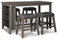Ashley Express - Mesa de comedor alta Caitbrook y 4 taburetes