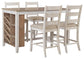 Ashley Express - Mesa de comedor Skempton de altura de mostrador y 4 taburetes
